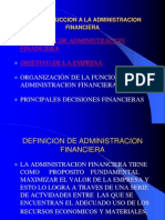 I. Introduccion A La Administracion Financiera