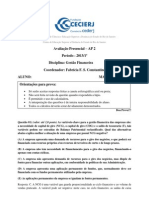 AP2 Gestão Financeira 2013 1 GABARITO