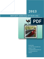Impurity Removal of Iron Ore: Ravindra Dekate Corp. Office: 803, 7351 Halifax Street, Burnaby, B.C. Canada 6/30/2013