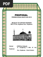 Contoh Proposal Permohonan Bantuan Modal Usaha