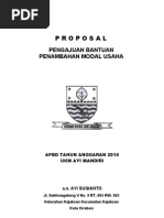 Contoh Proposal Bantuan Dana Majelis