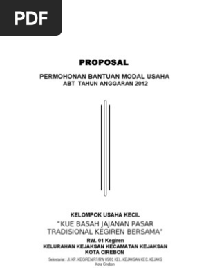 Contoh Proposal Pengajuan Tempat Usaha Di Mall Sebuah Tempat