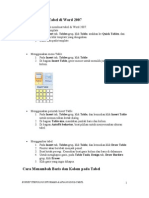 Cara Membuat Tabel Di Word 2007