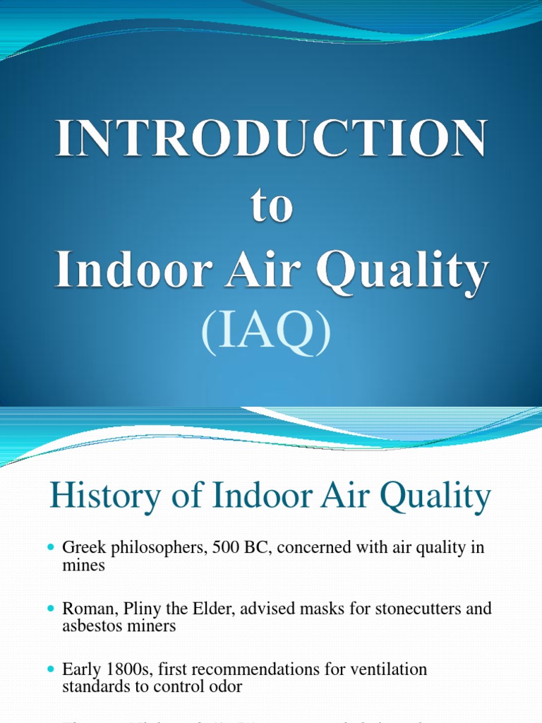 Introduction To Indoor Air Quality | PDF | Volatile Organic Compound ...