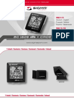 Manual de Instrucciones Velocimetro Sigma BC 1609 STS