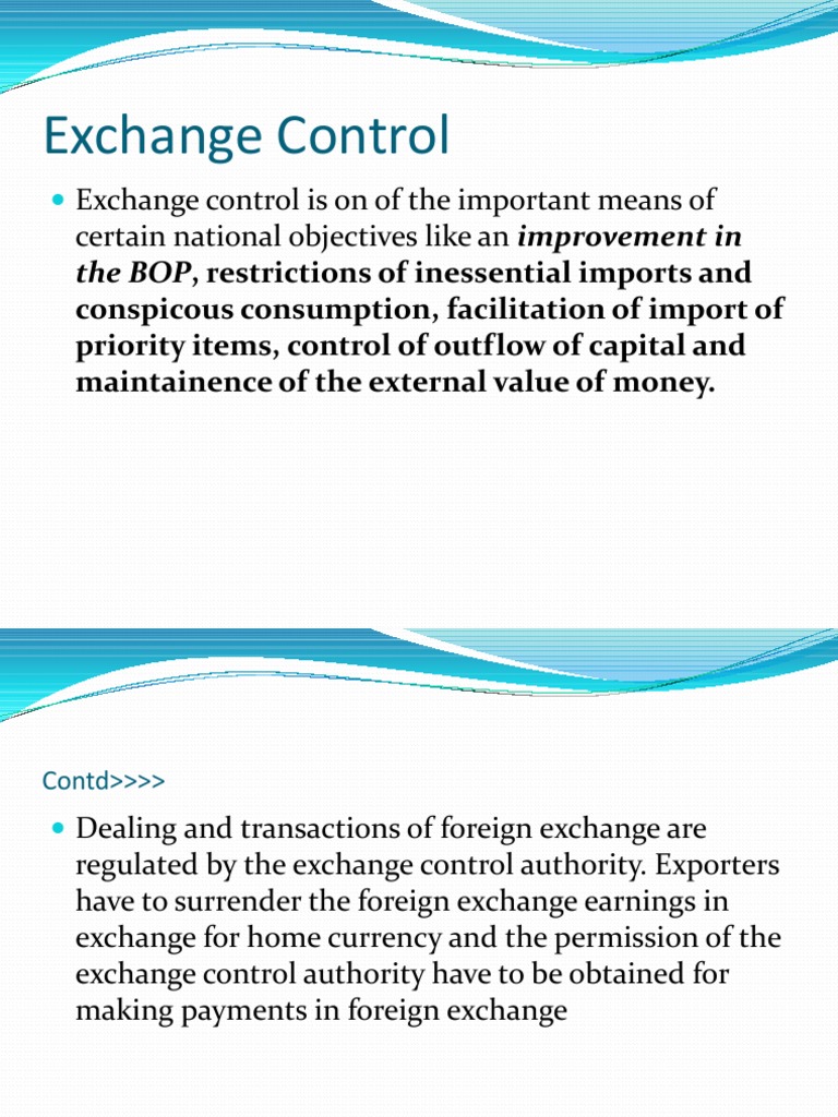 Exchange Control