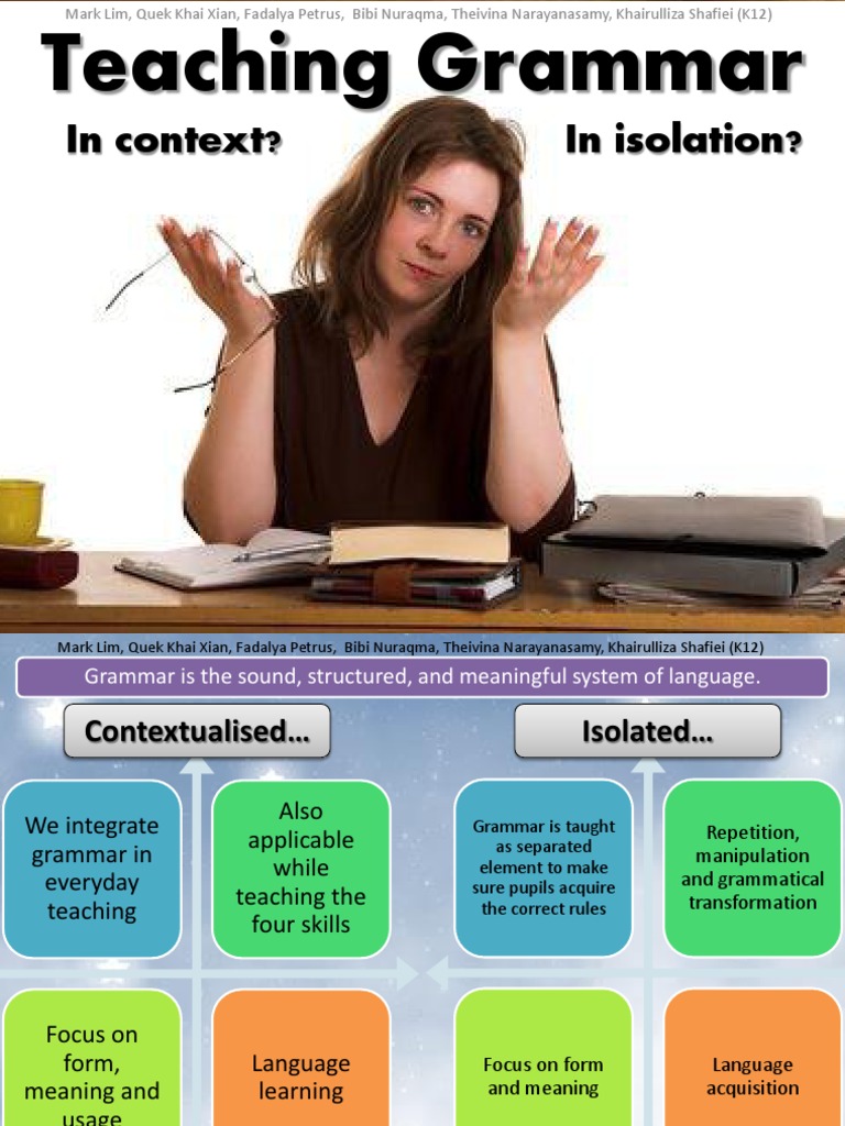 Teaching Grammar: Context vs. Isolation | PDF | Grammar | Language ...