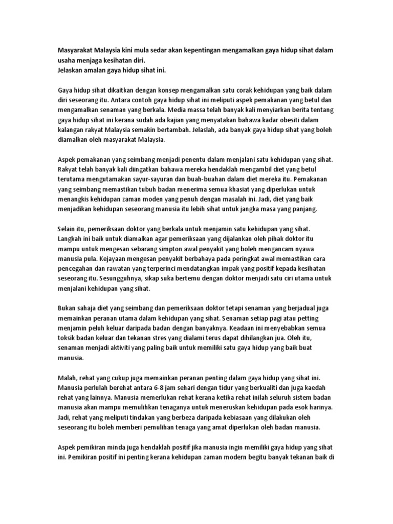 Gaya Hidup Sihat Pdf