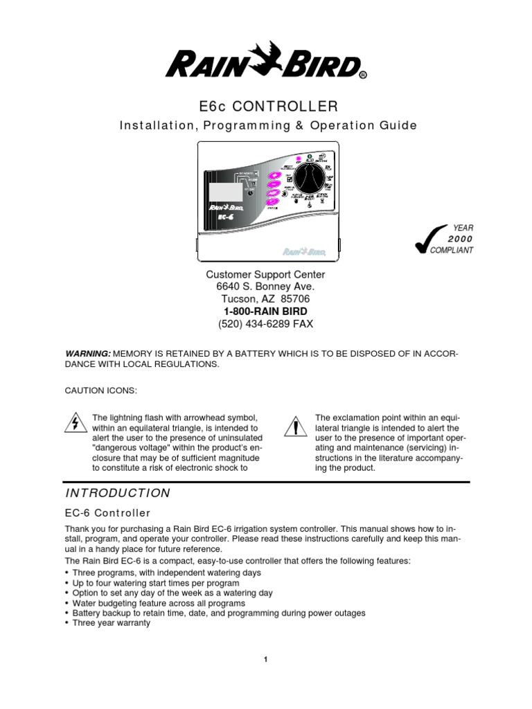 Programador Rain Bird E6c Online Retailer www.oceanproperty.co.th