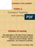 TOPIC 2Concept of Learning & Teaching