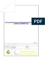 Calculations of Blast Pressure Based On TNT Value (Shrapnel Barrier Wall)