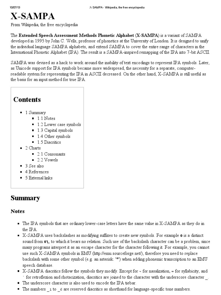 x Sampa (Wiki) Phonology Human Voice