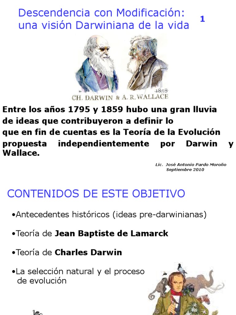 PRESENTACIÓN 1 Evolución. Lamarck y Darwin