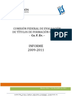 COFEV-Informe-2009-2011 Sobre Homolog de Titulos Terciarios