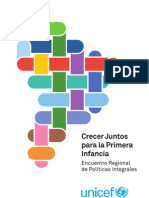Crecer Juntos Para La Primera Infancia, Encuentro Regional de Politicas Integrales, Unicef