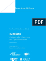 Proceedings of The Conference For E-Democracy and Open Governement 2013 (CeDEM13)