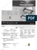 Fellowes Plasma Trimmer 40 Sheets Metal Base Manual