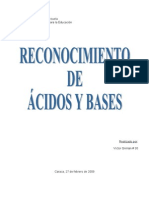 Reconocimiento de Acidos y Bases