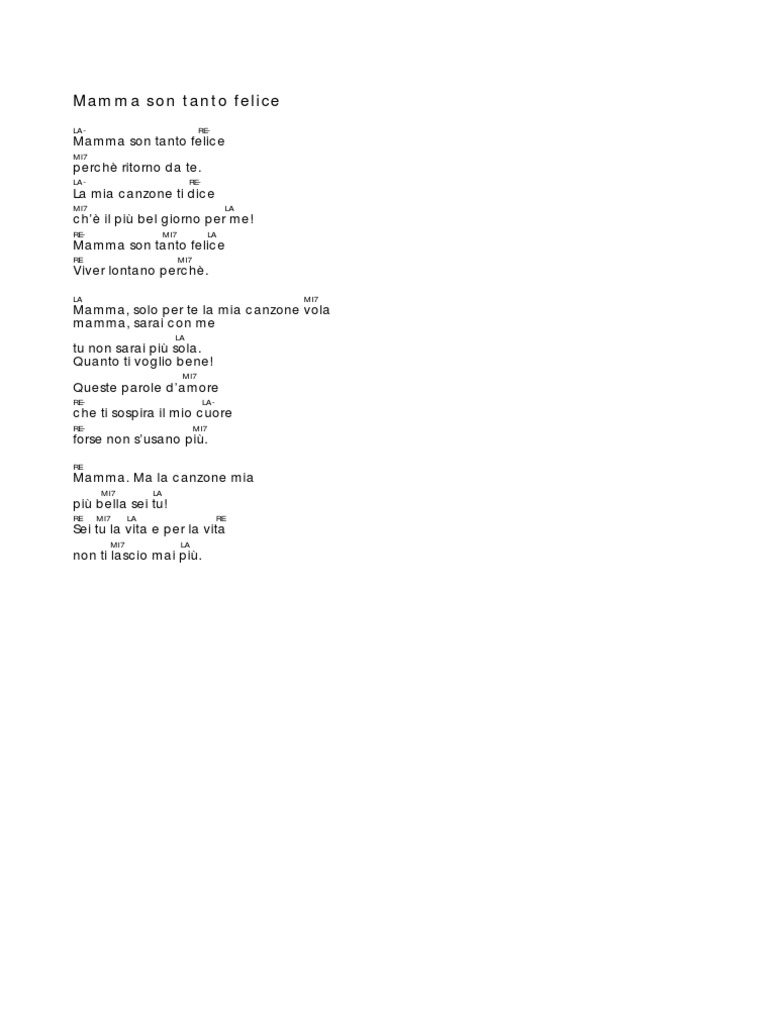 Mamma Son Tanto Felice