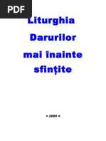 Liturghia Daruilor Mai Inainte Sfintite