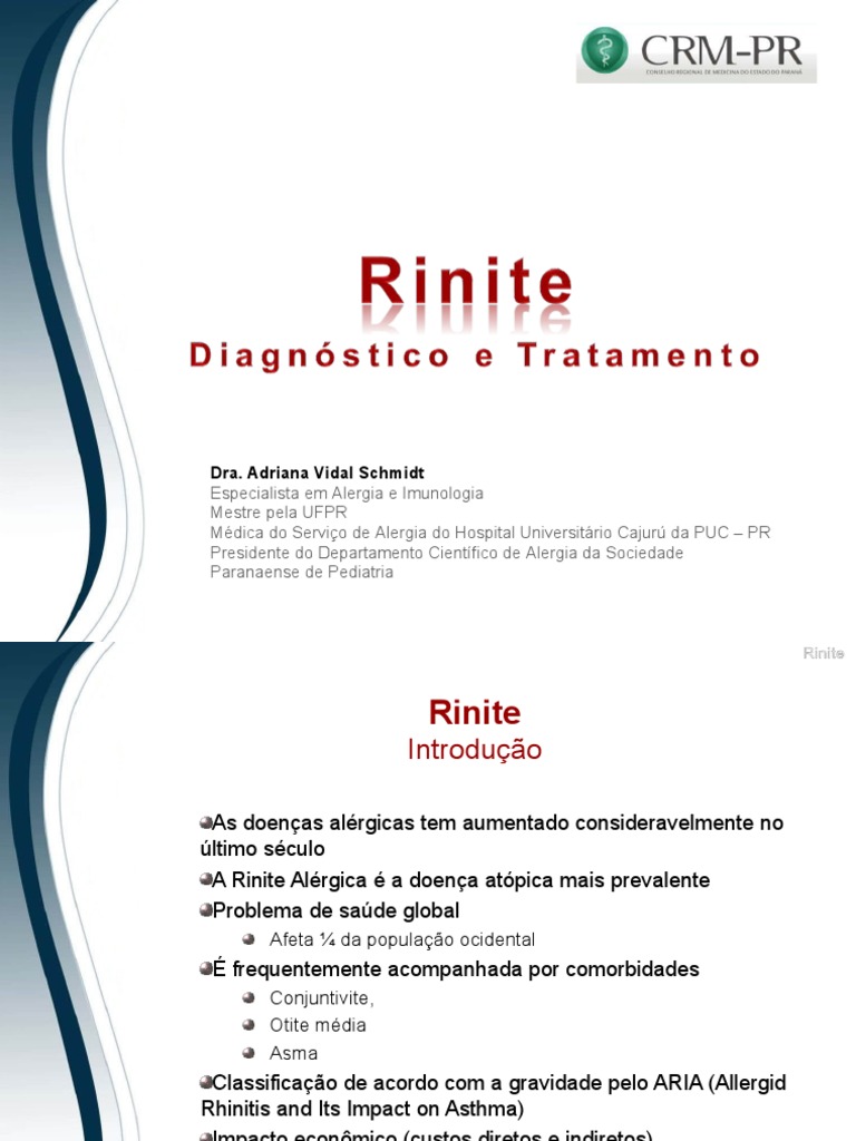 Rinite Diagnostico e Tratamento Ago2012 | PDF | Alergia | Asma