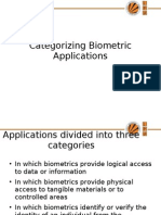 Categorizing Biometric Applications