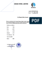 Bhushan Steel Limited: To Whom It May Concern