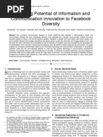 Download Sustaining Potential of Information and Communication Innovation to Facebook Diversity by Journal of Telecommunications SN152974270 doc pdf