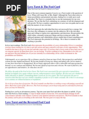 Love Tarot Meanings