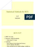 Statistical Methods For BCS