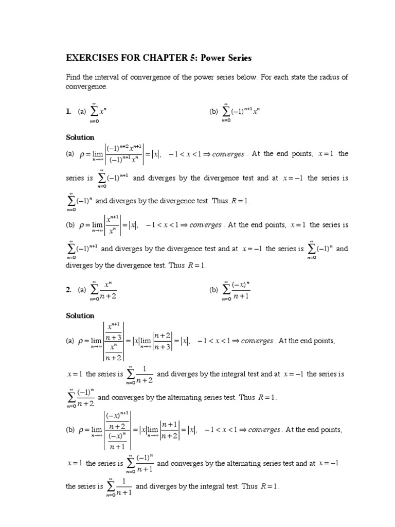 Chapter 5 Power Series Power Series Analysis Free 30day Trial