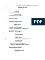 Conformacion Grupos de Mejoramiento de La Gerencia Administrativa