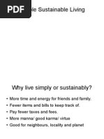 Simple Sustainable Living - Summary