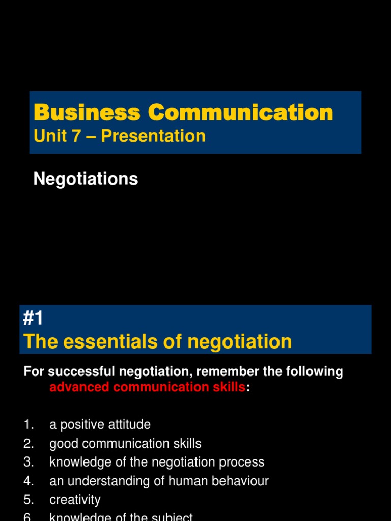 Essentials of Effective Negotiation Skills | PDF