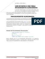 Inserccion de Datos a Una Tabla Mediate Procedimientos Almacenados