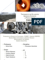 Tratamento de Efluente Gerados Durante A Produção Do Cimento