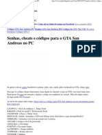 Download Senhas cheats e cdigos para o GTA San Andreas no PCpdf by Wolker Dias SN153027394 doc pdf