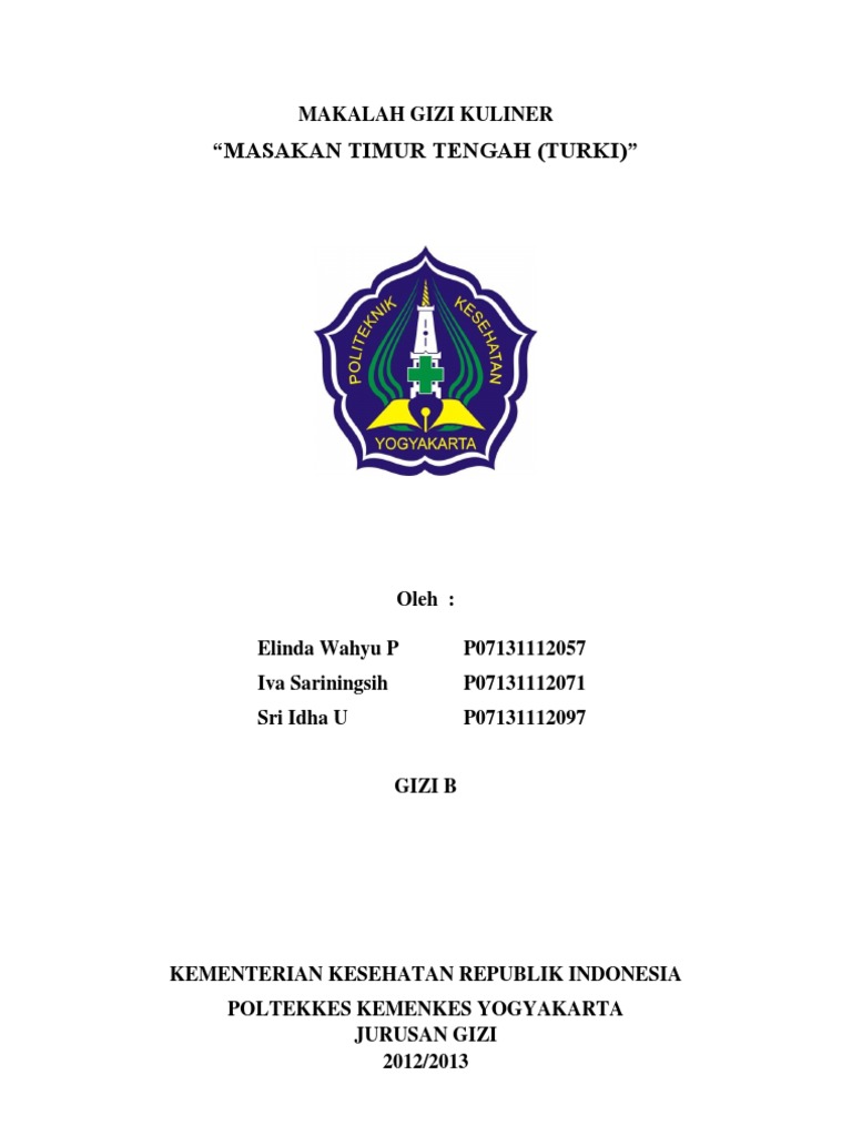 Makalah Gizi Kuliner Turki