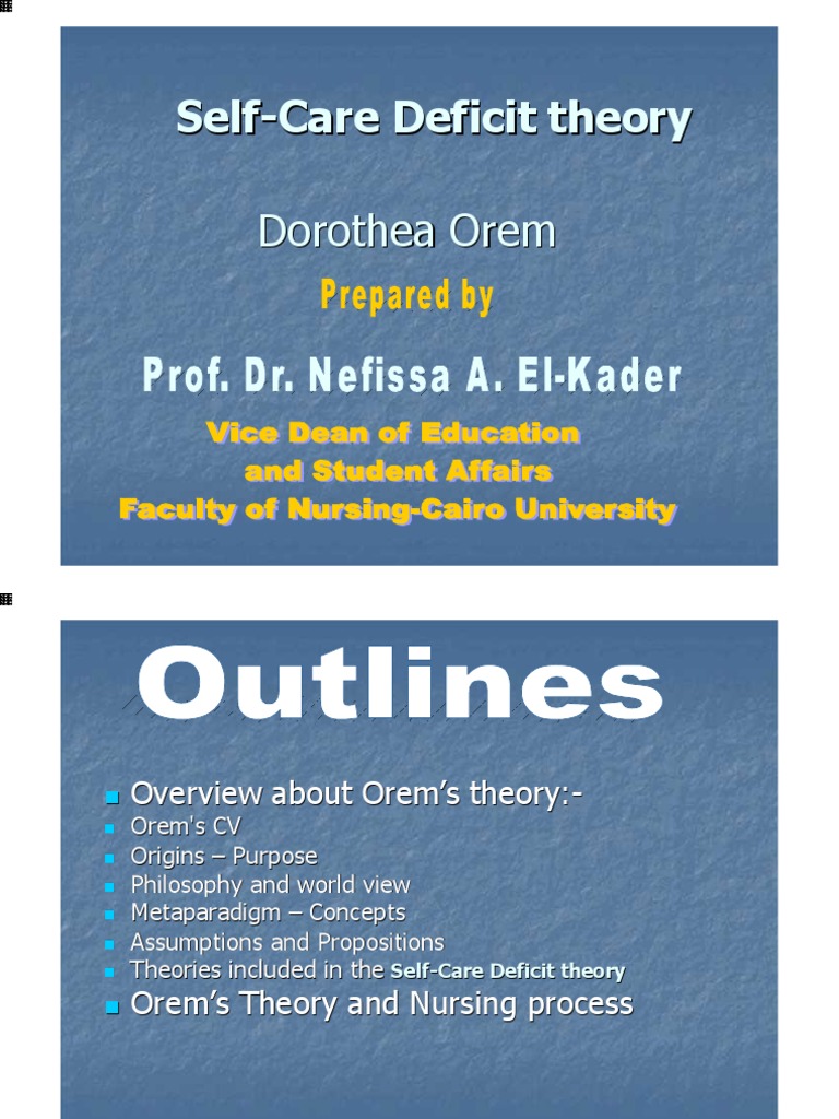 New Orem Theory | PDF | Cognitive Science | Psychological Concepts