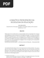 A dialética do macro micro na sociologia da educação