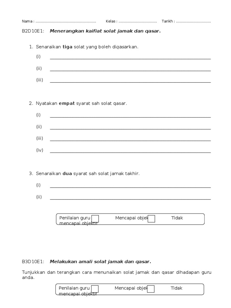 T2 Solat Qasar Jamak Pdf