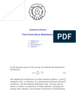 Statistical Physics - Fermi Dirac Distribution Function & Its Aplications in Thermodynamics