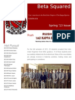 Tau Kappa Epsilon Beta Squared 2013