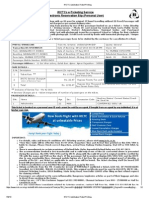 Irctcs E-Ticketing Service Electronic Reservation Slip (Personal User)