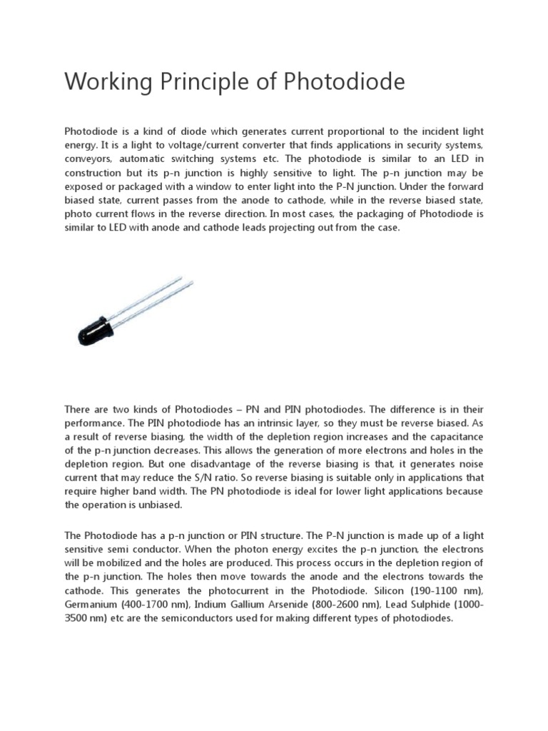 A Comprehensive Overview of Photodiode Working Principles, Types, Modes ...