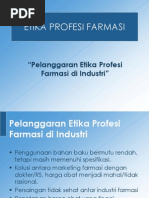 Pelanggaran Etika Farmasi Di Industri