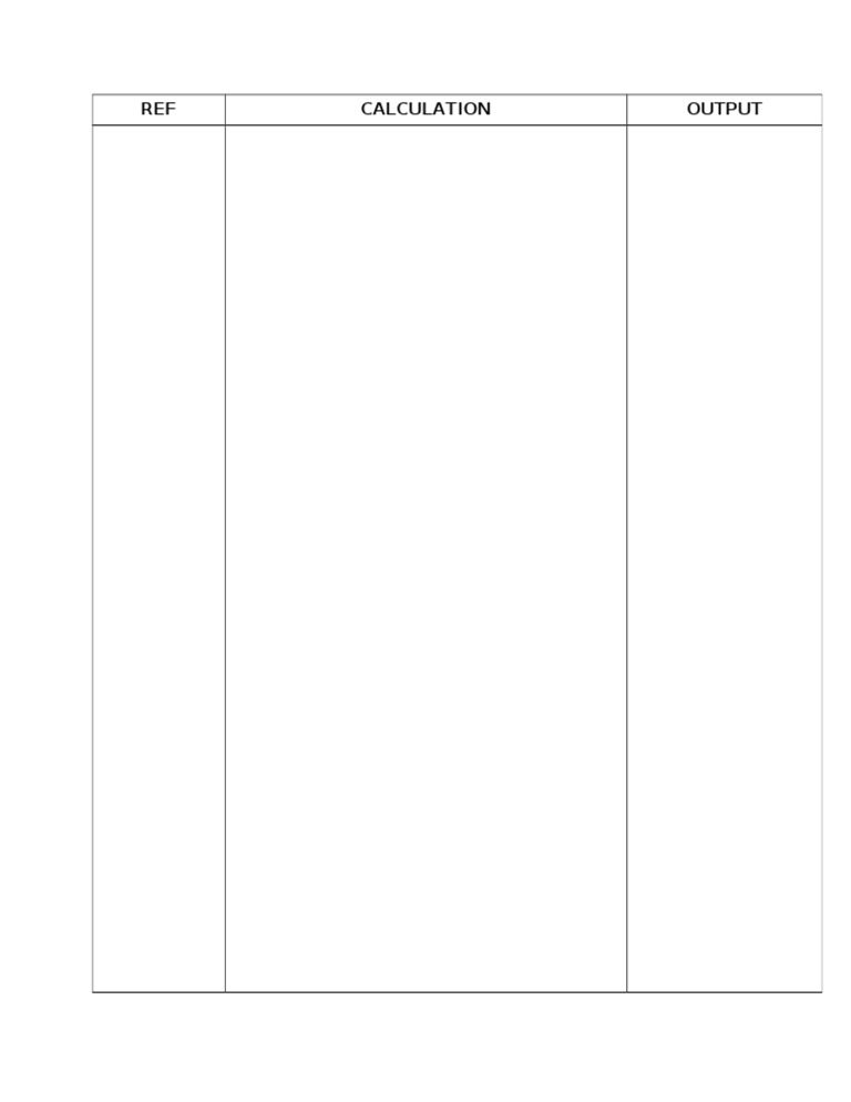 REF Calculation Output | PDF