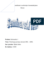 Tehnologija Pristupa Internetu DSL - ADSL