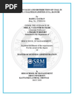 report on coal india on marketing research