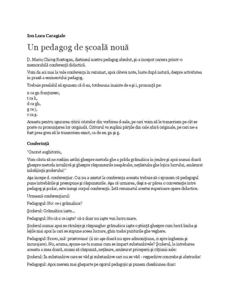 Rezumat Un Pedagog De Scoala Noua Un Pedagog de Scoala Noua | PDF